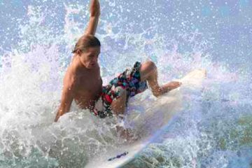 Surfing in Puntarenas Jaco