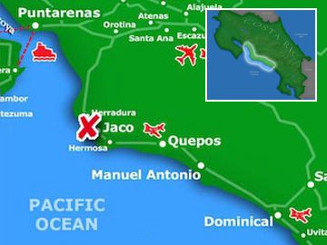 Jaco Location Map