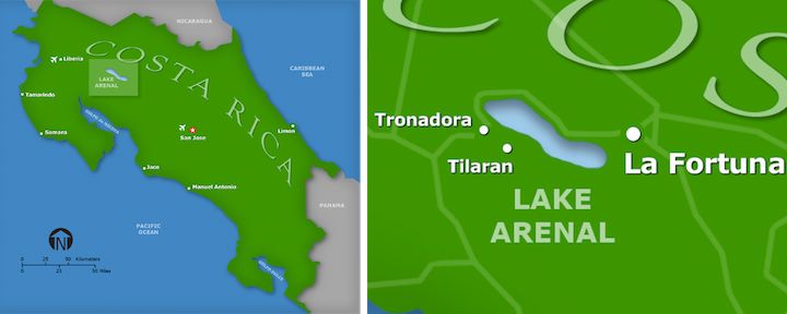 Lake Arenal Region Detail