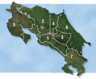 Costa Rica Province Map